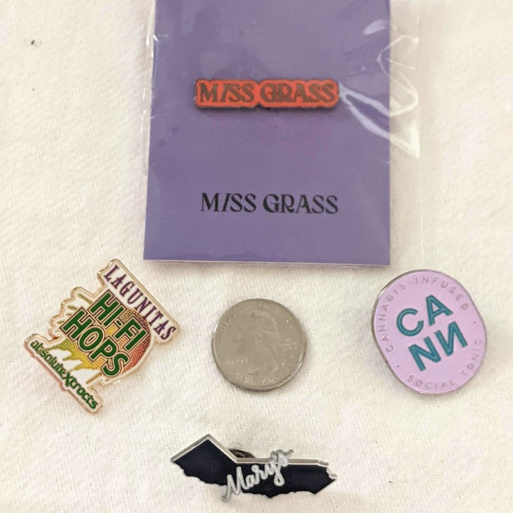 Lot of California Cannabis Brand Enamel Pins